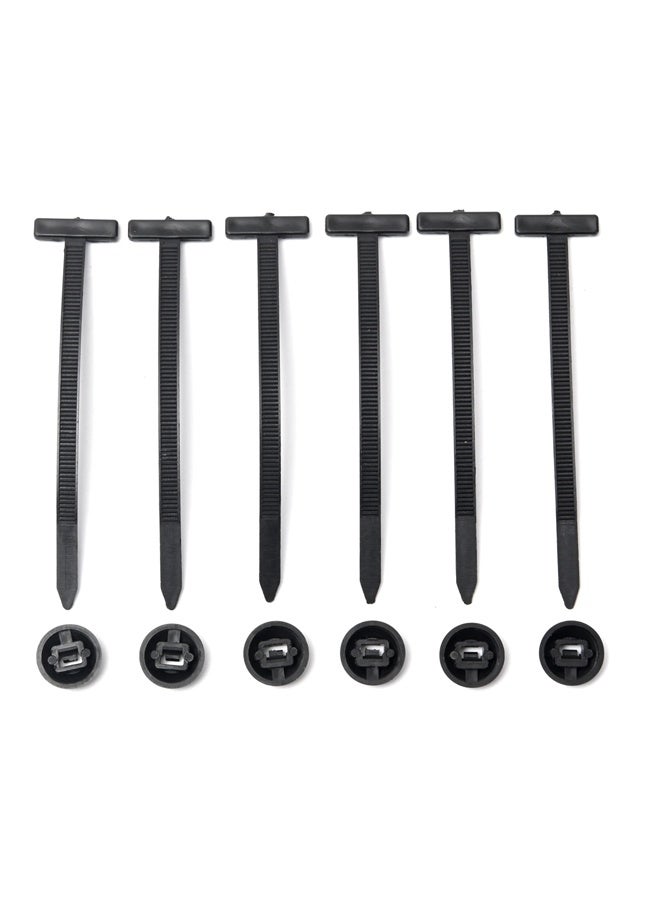 LAWAZIM Automotive Plastic Cable Tie Buckle - 100 Piece - Self-Locking Zip Ties Buckles with Mounting Clips, Black Fasteners for Secure Car Bumper Fender Liner Repair, Wire Bundling & Cable Management - Image 2